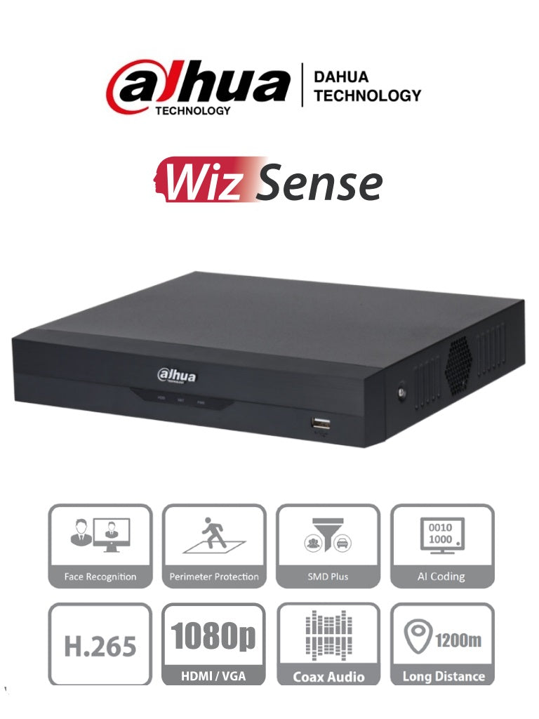 DAHUA XVR5104HS-4KL-I3 - DVR de 4 Canales 4k/ H.265+/ 4 Canales HDCVI+4 IP/ Hasta 8 Ch IP/ 1 Ch de Reconocimiento Facial/ Codificación con IA/ - DAHUA XVR5104HS-4KL-I3 - DVR de 4 Canales 4k/ H.265+/ 4 Canales HDCVI+4 IP/ Hasta 8 Ch IP/ 1 Ch de Reconocimiento Facial/ Codificación con IA/ -